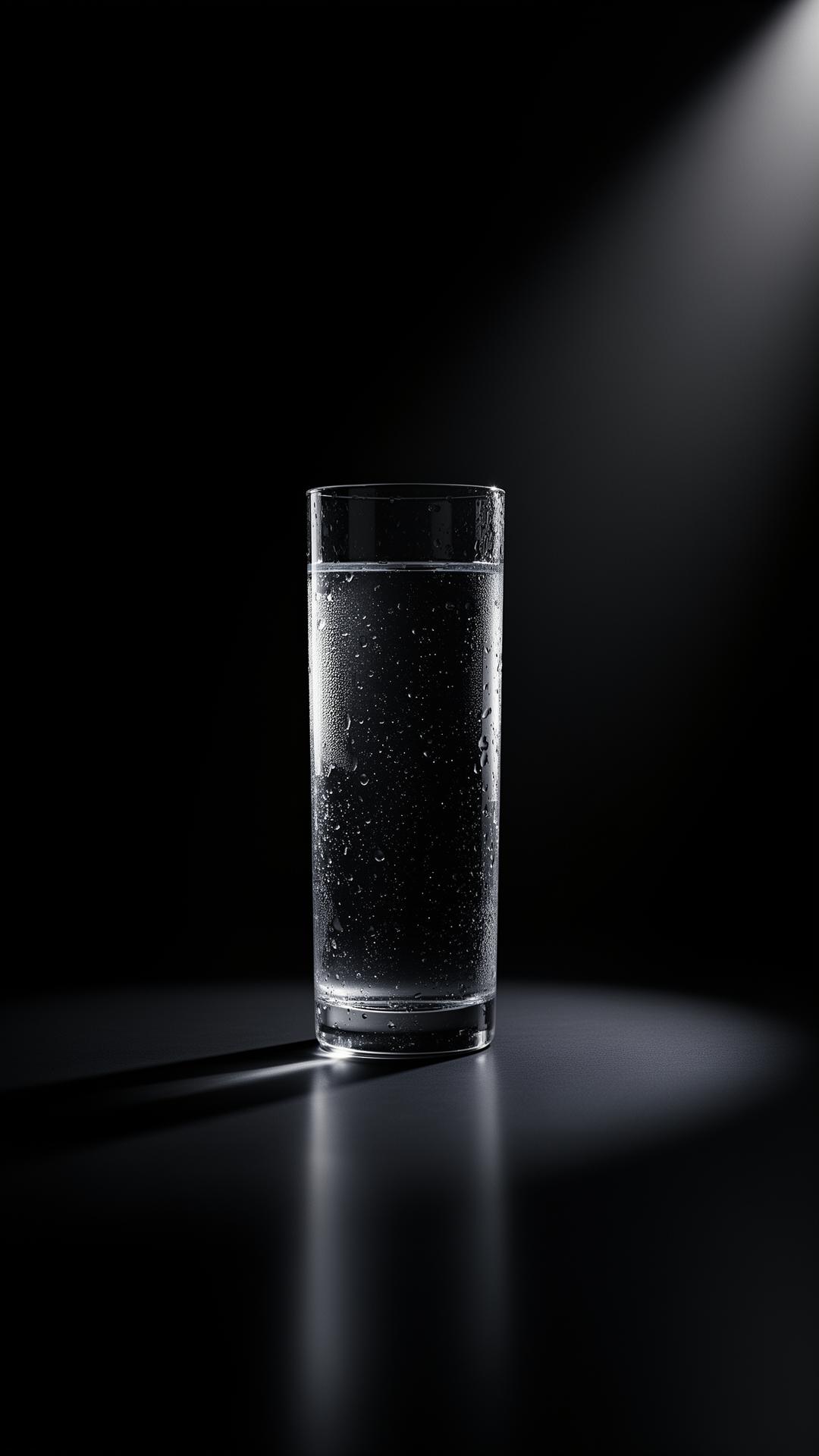 A single glass of pure water